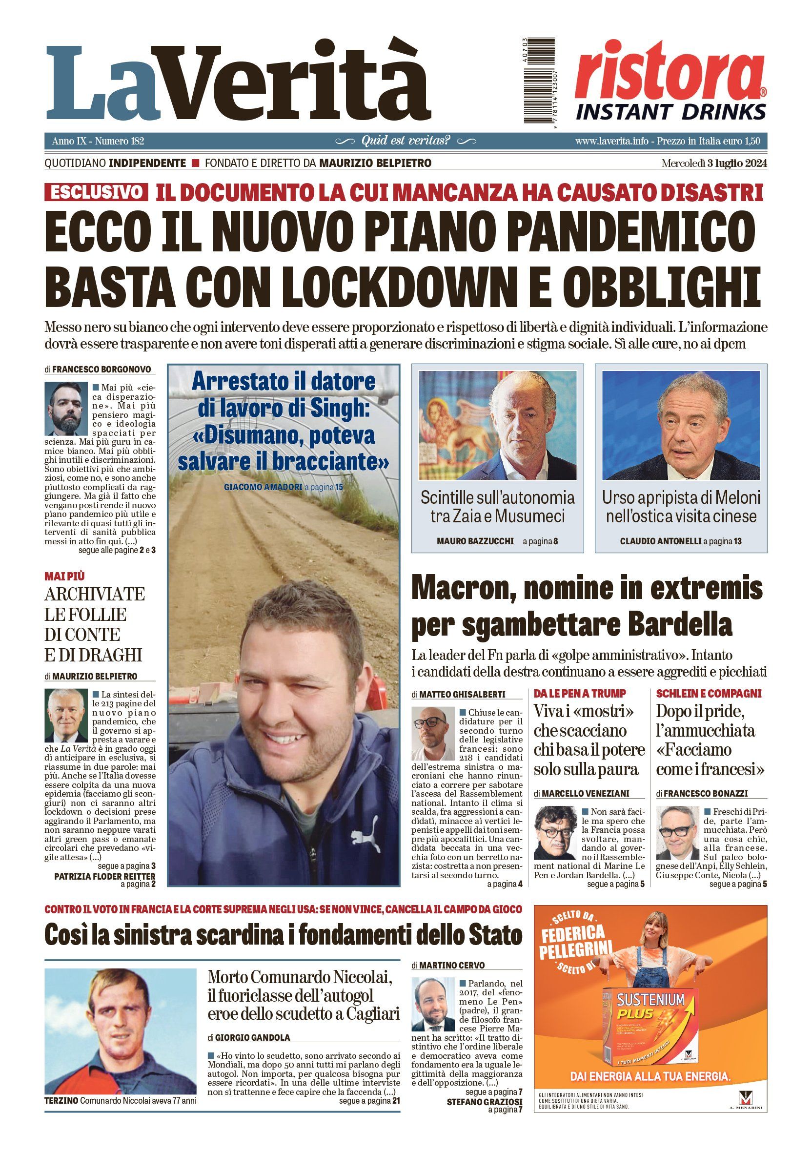 Oggi in edicola