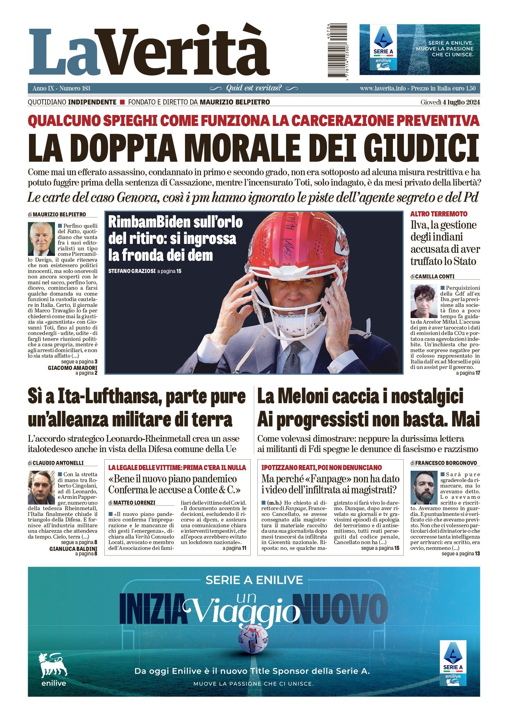 Oggi in edicola