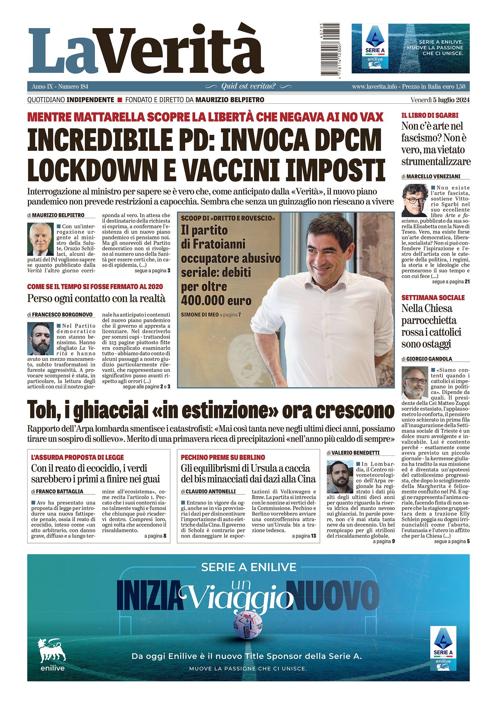Oggi in edicola