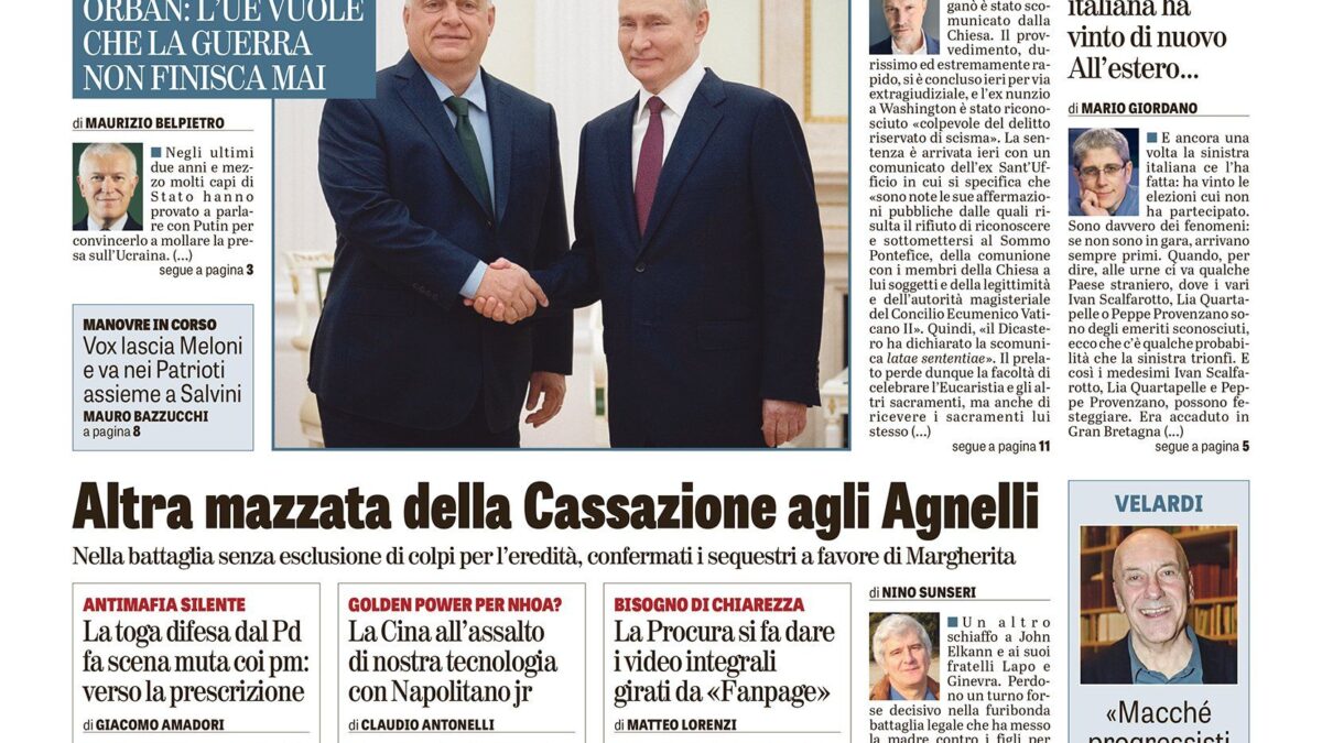 Oggi in edicola