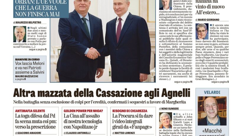 Oggi in edicola