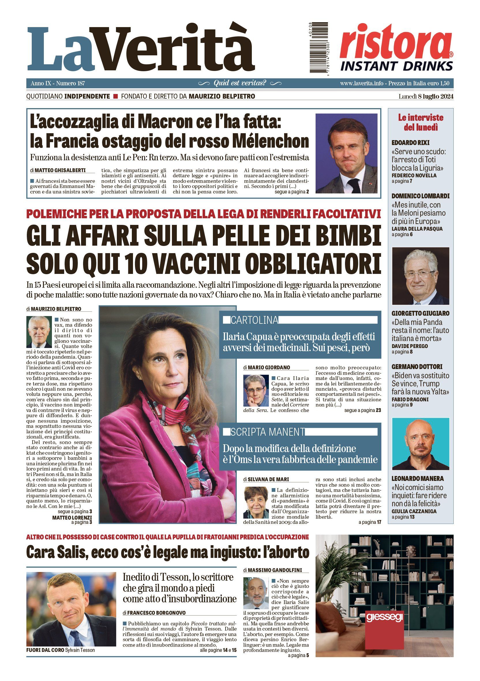 Oggi in edicola