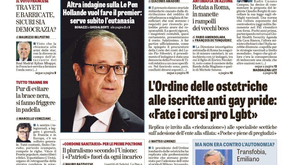 Oggi in edicola