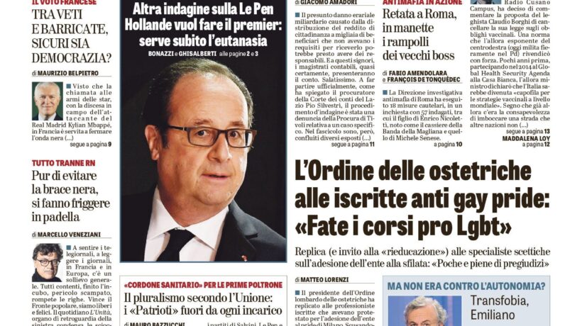 Oggi in edicola