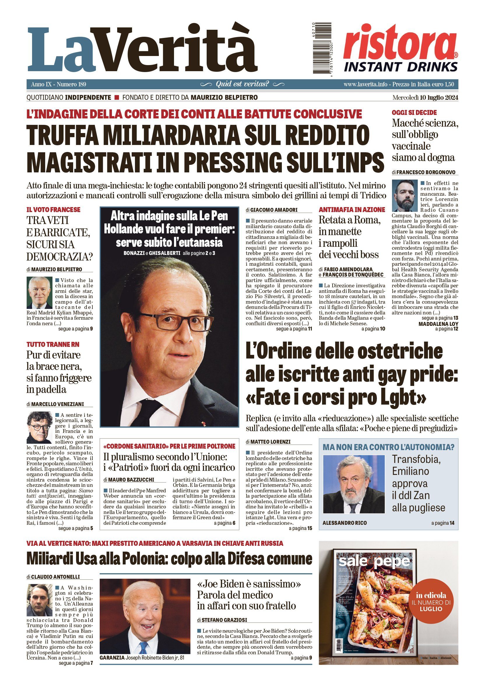 Oggi in edicola