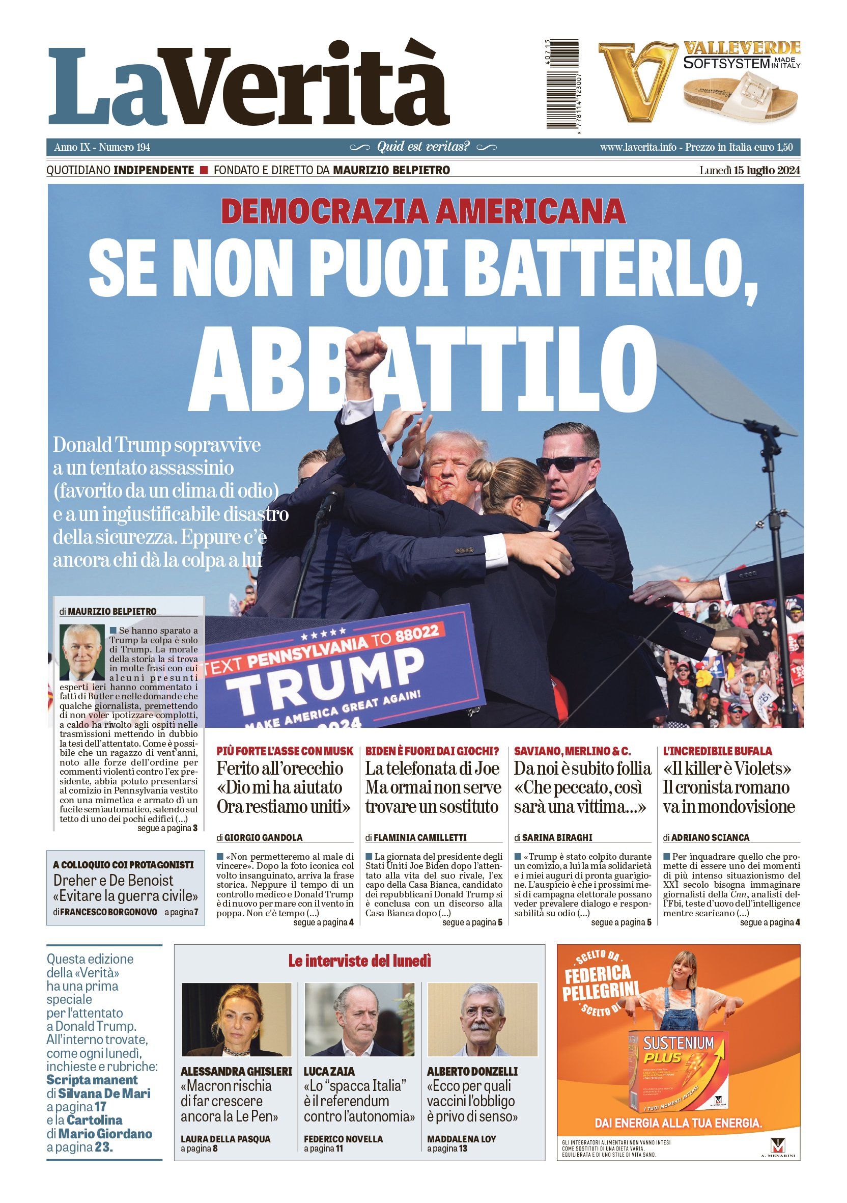 Oggi in edicola