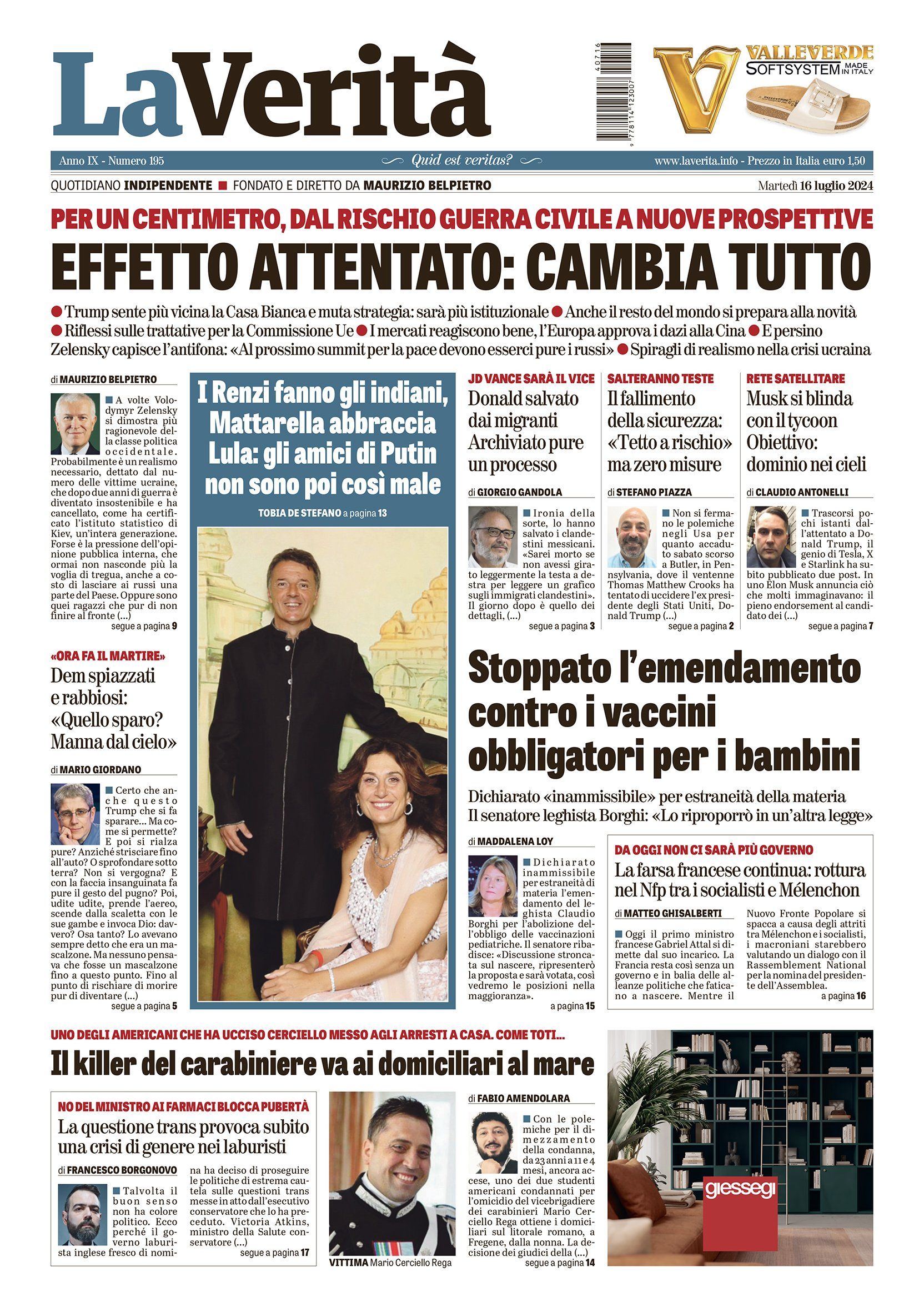 Oggi in edicola