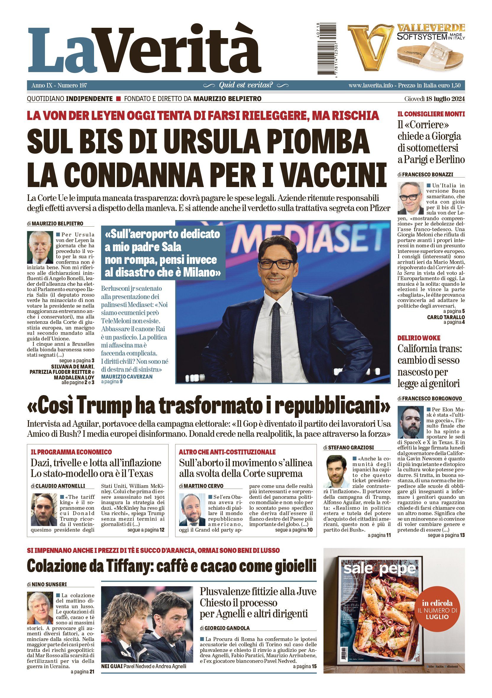 Oggi in edicola