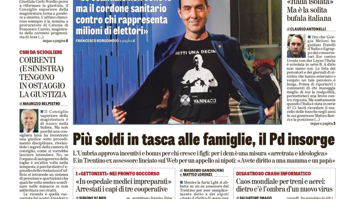 Oggi in edicola