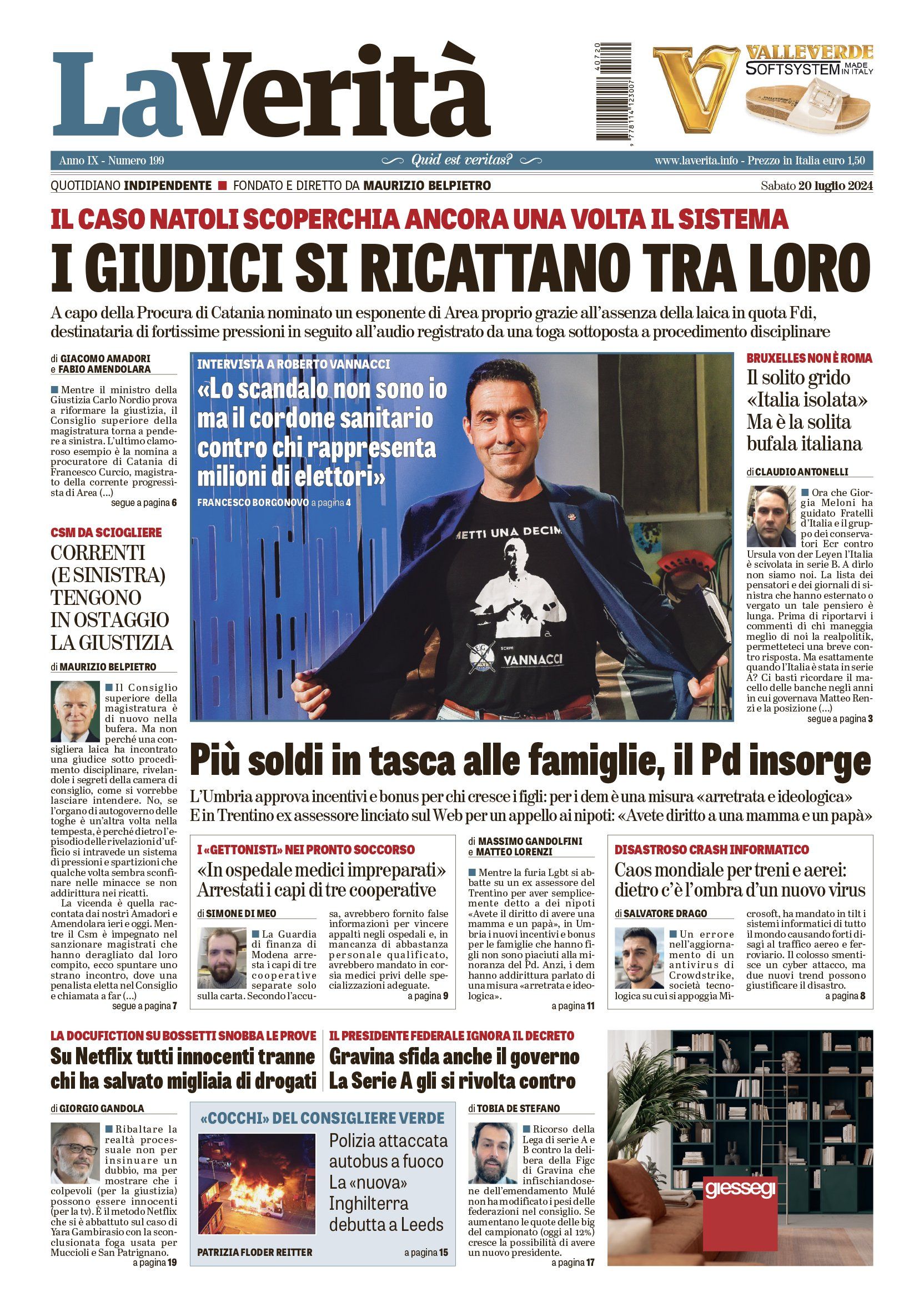 Oggi in edicola