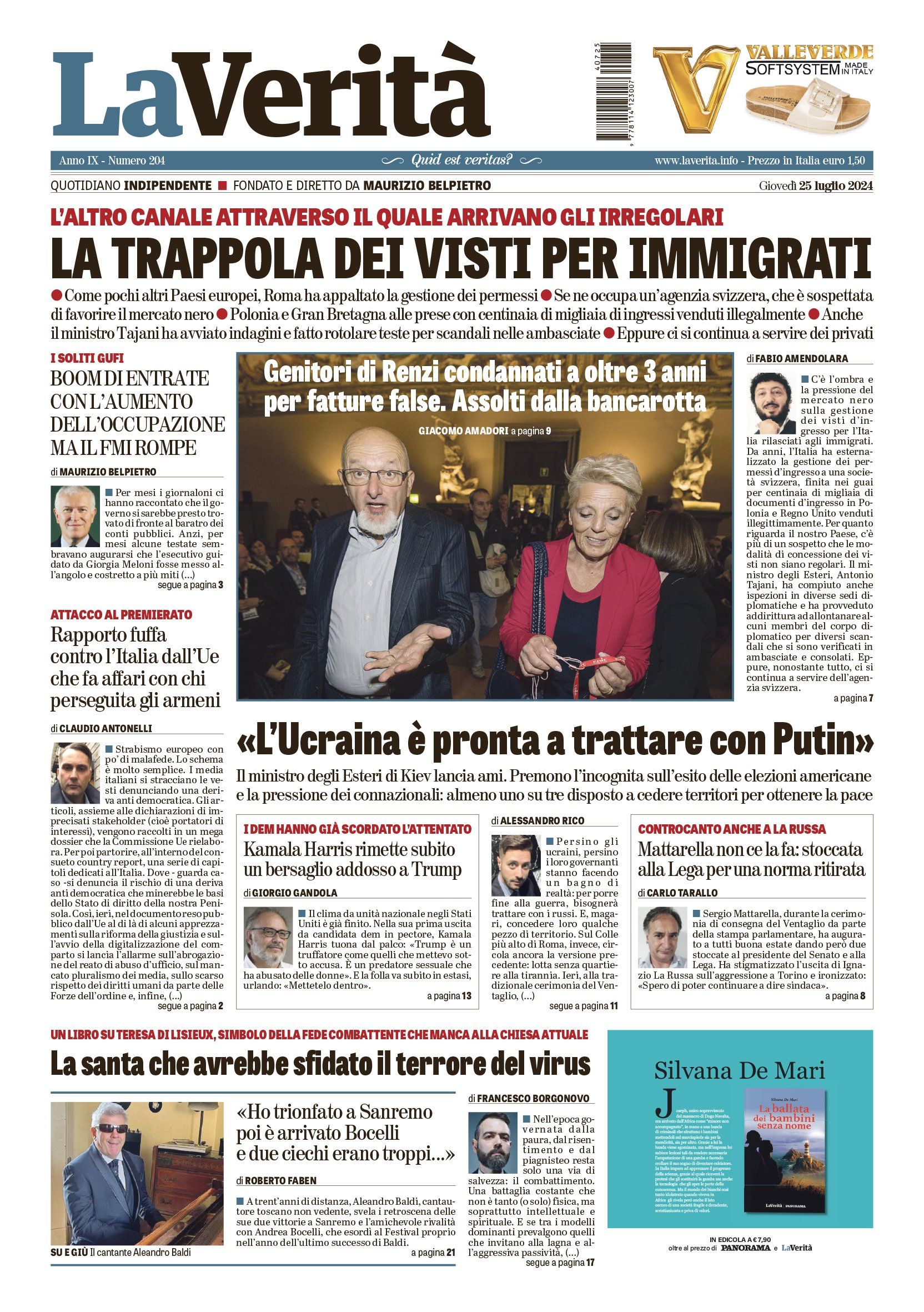 Oggi in edicola