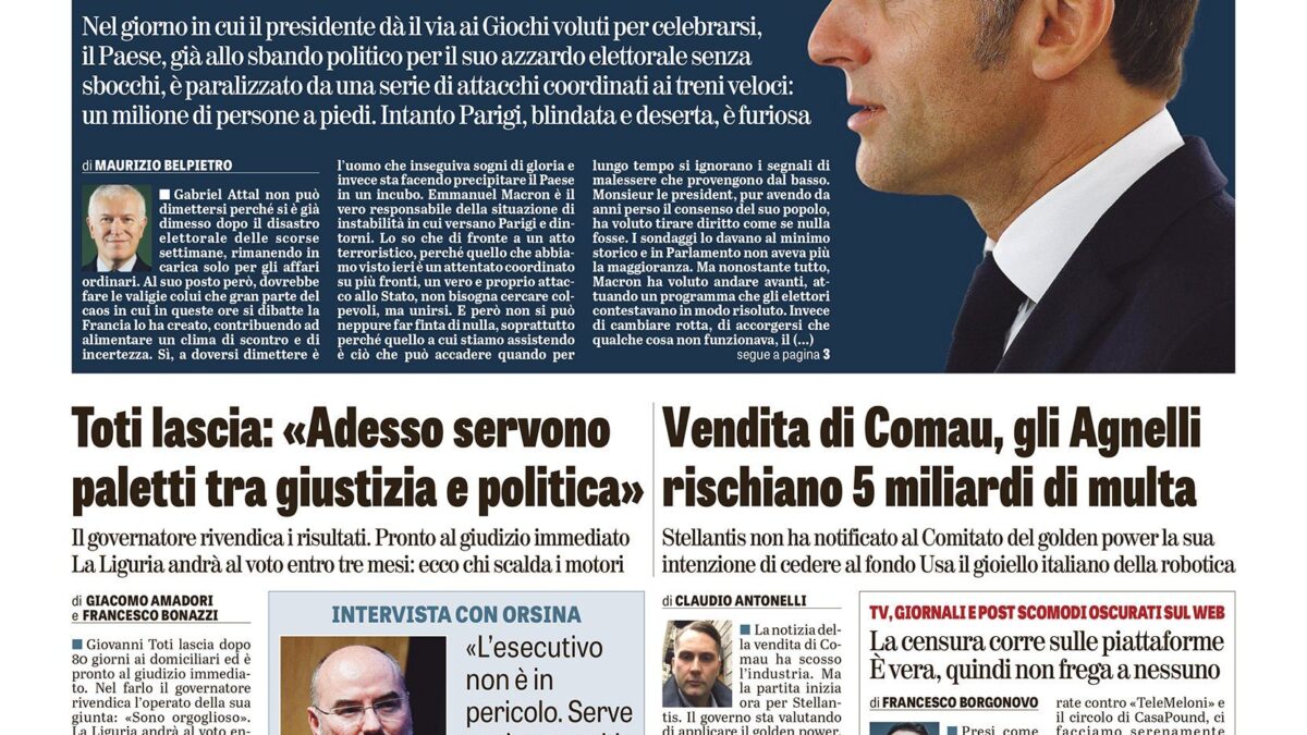 Oggi in edicola