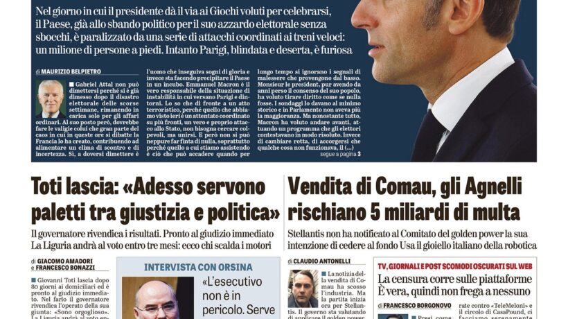 Oggi in edicola