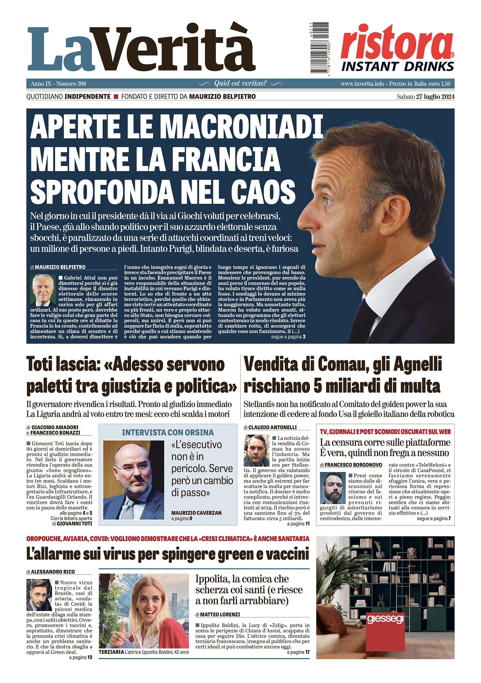 Oggi in edicola