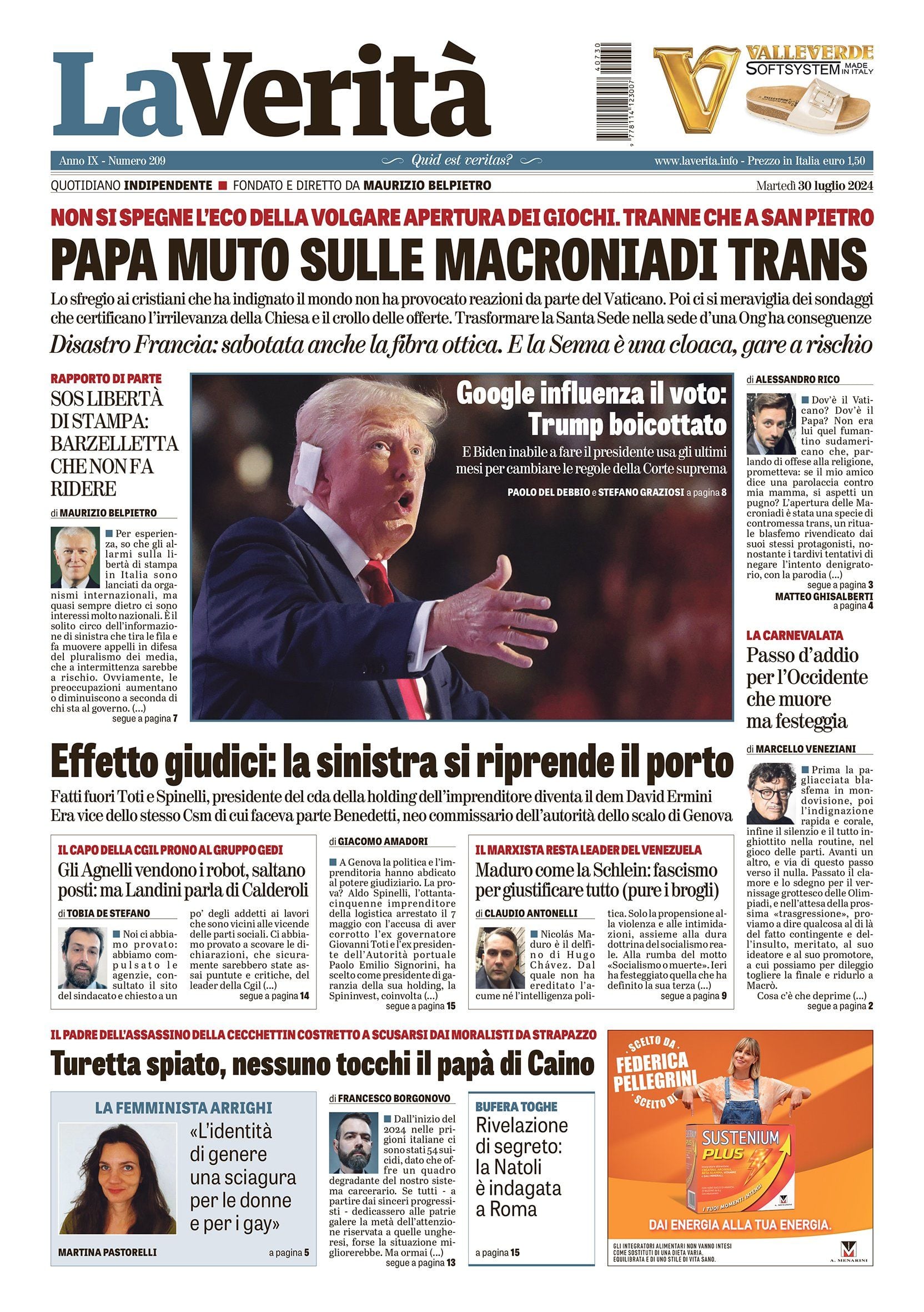 Oggi in edicola