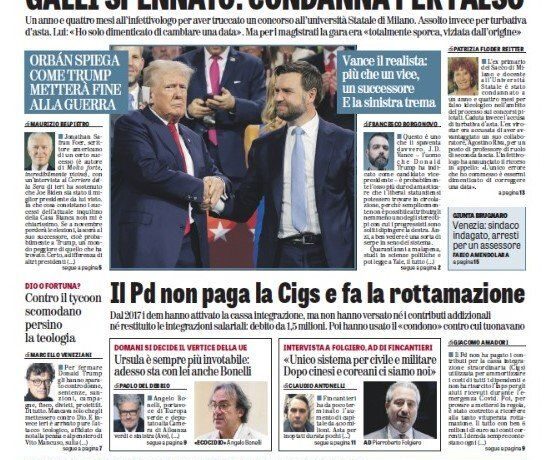 Oggi in edicola