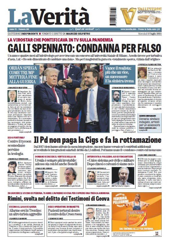 Oggi in edicola
