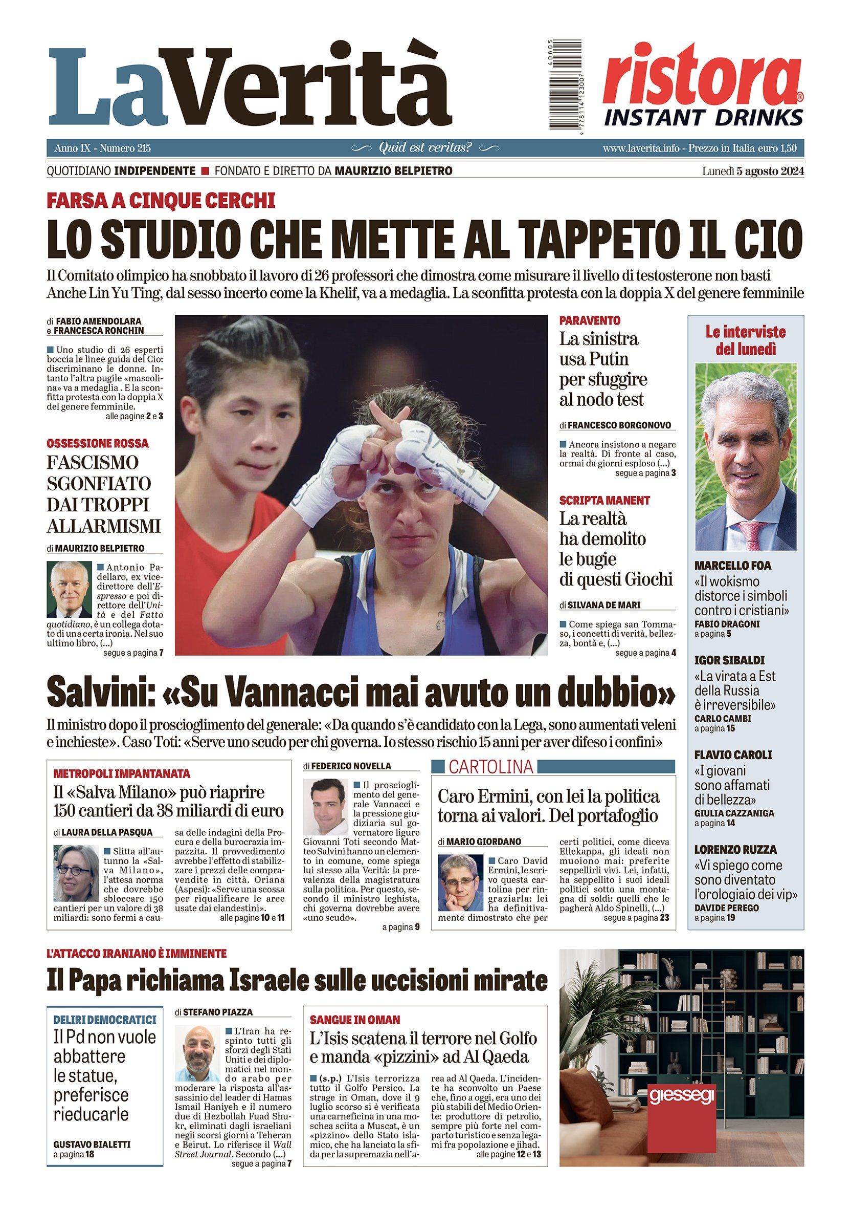 Oggi in edicola