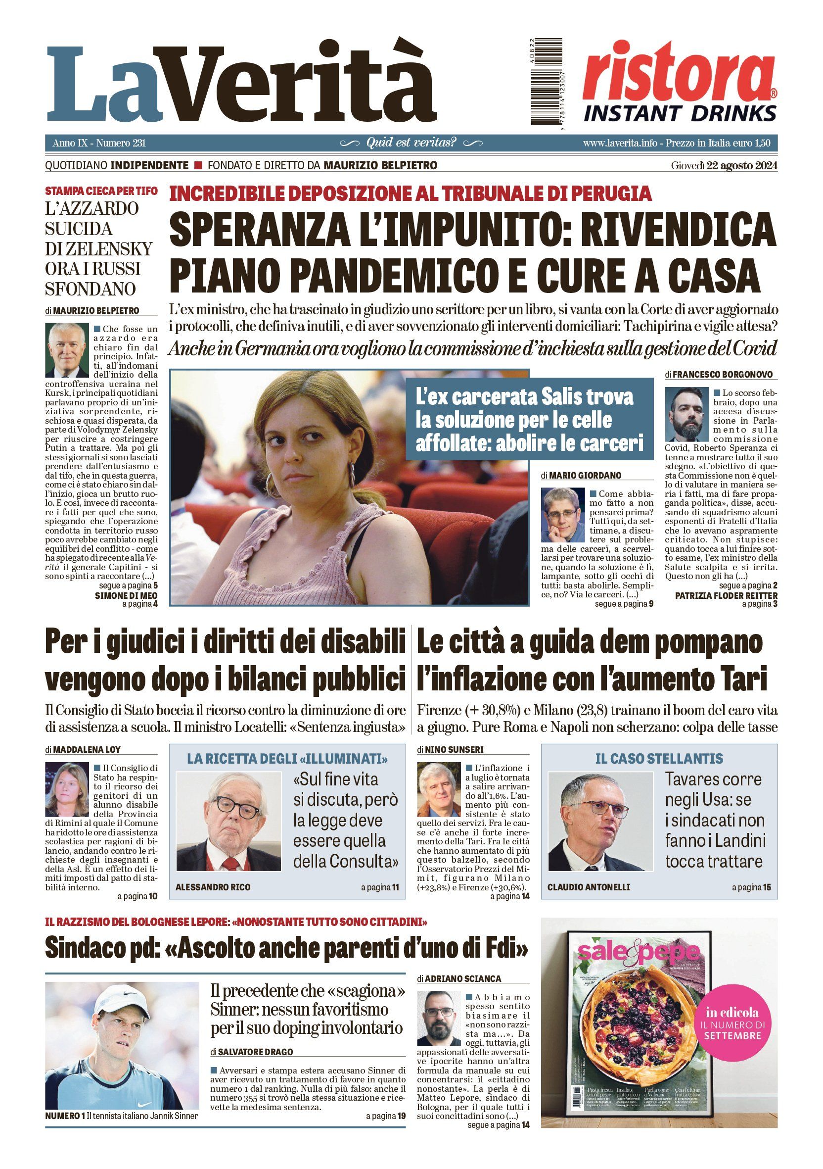 Oggi in edicola