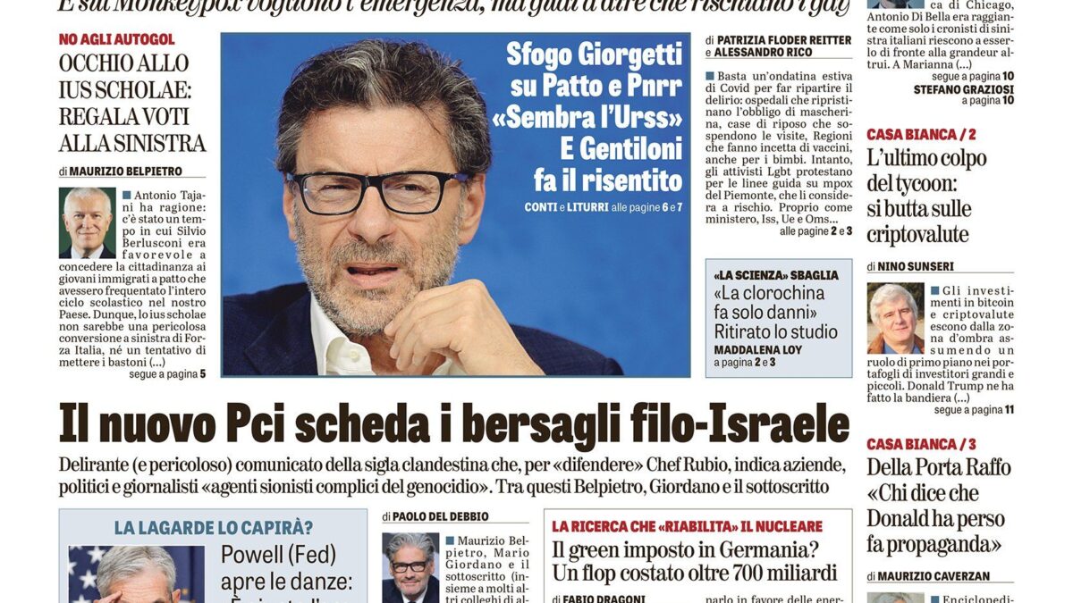 Oggi in edicola