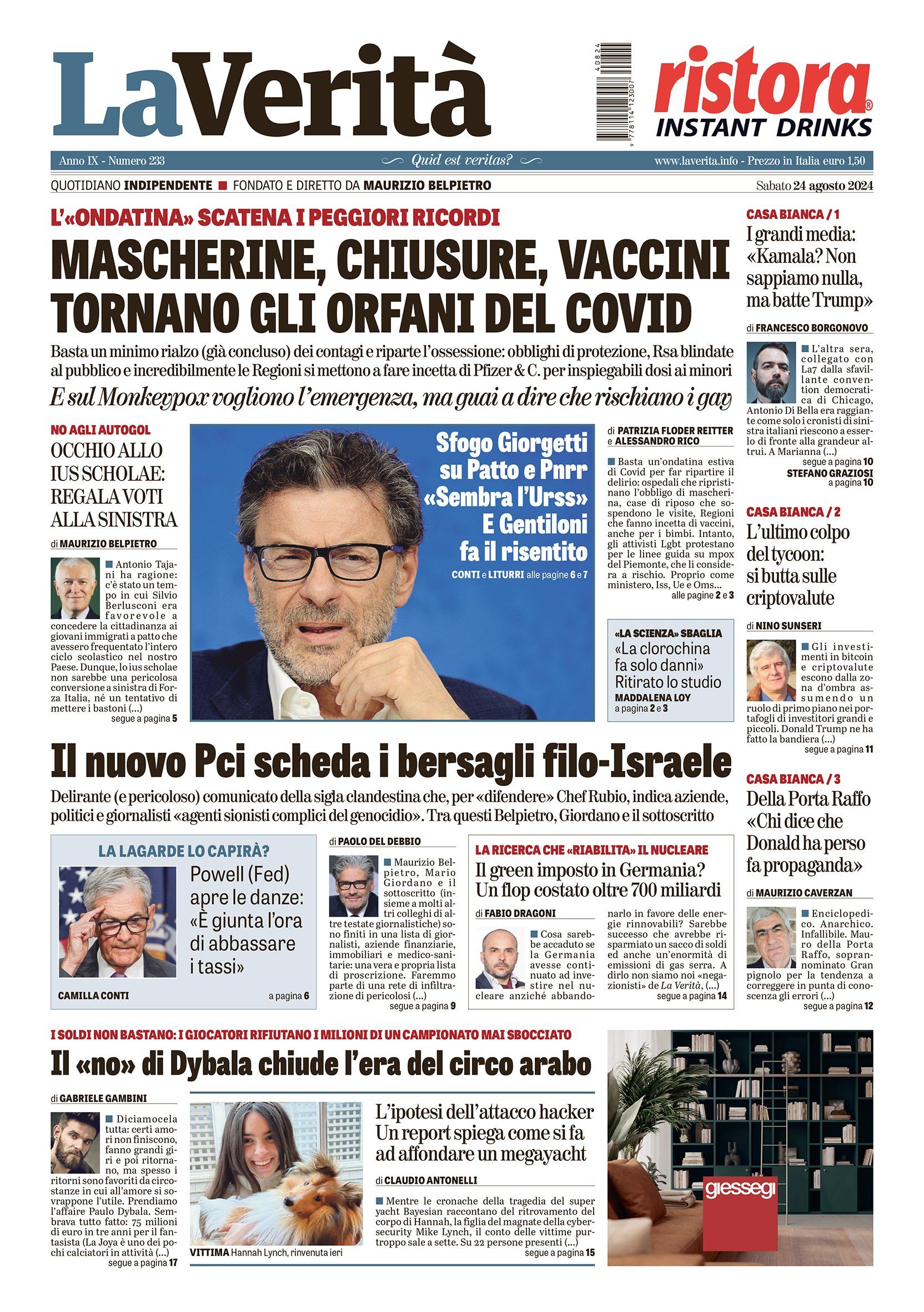 Oggi in edicola