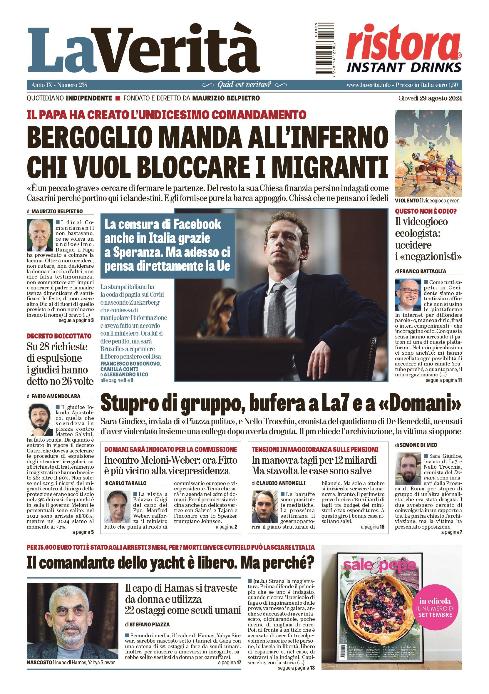 Oggi in edicola