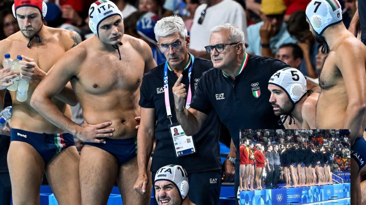 Il Settebello non perdona lo scippo: spalle ai giudici durante l’inno