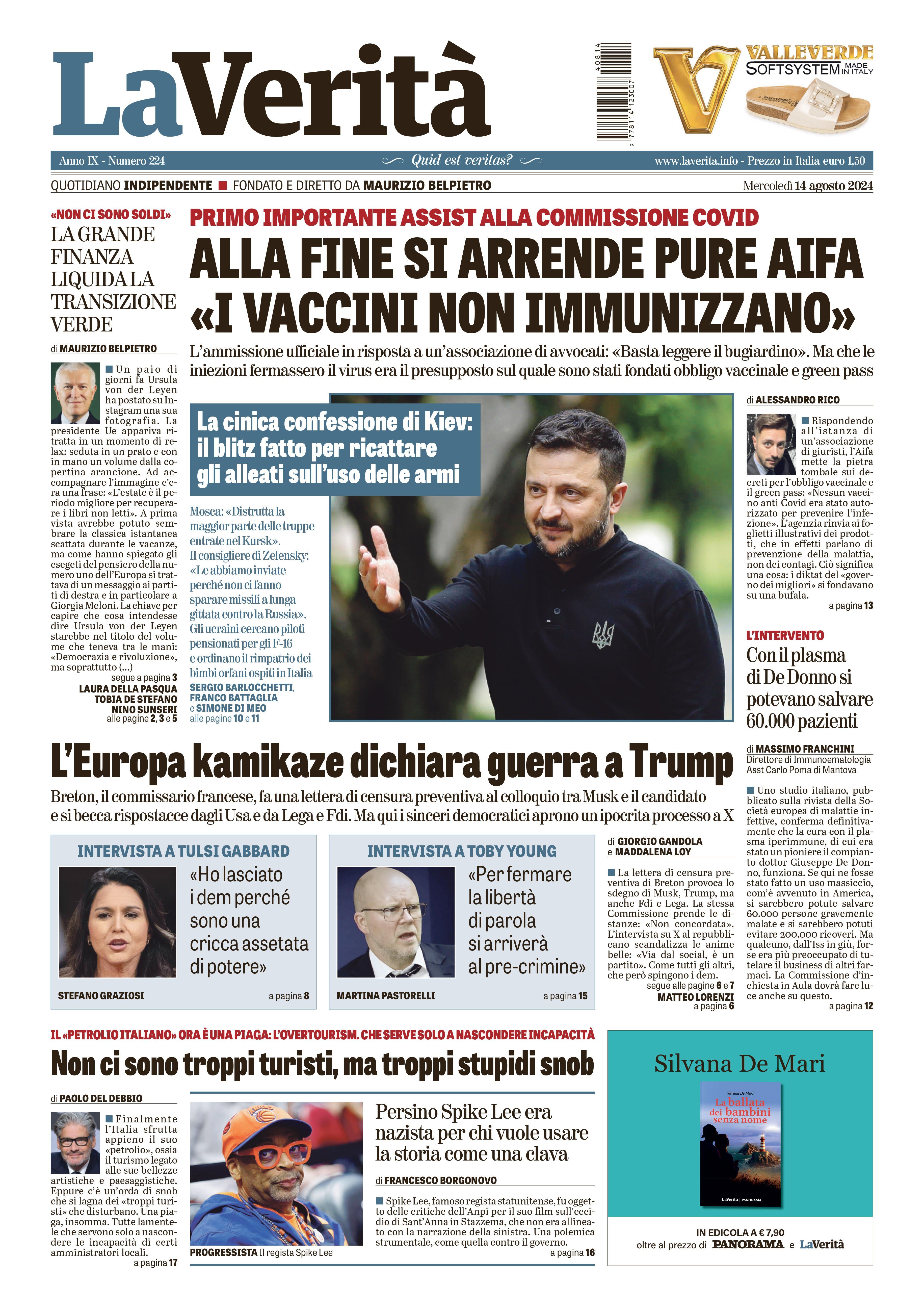 Oggi in edicola