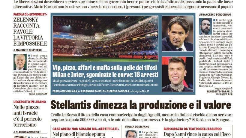 Oggi in edicola