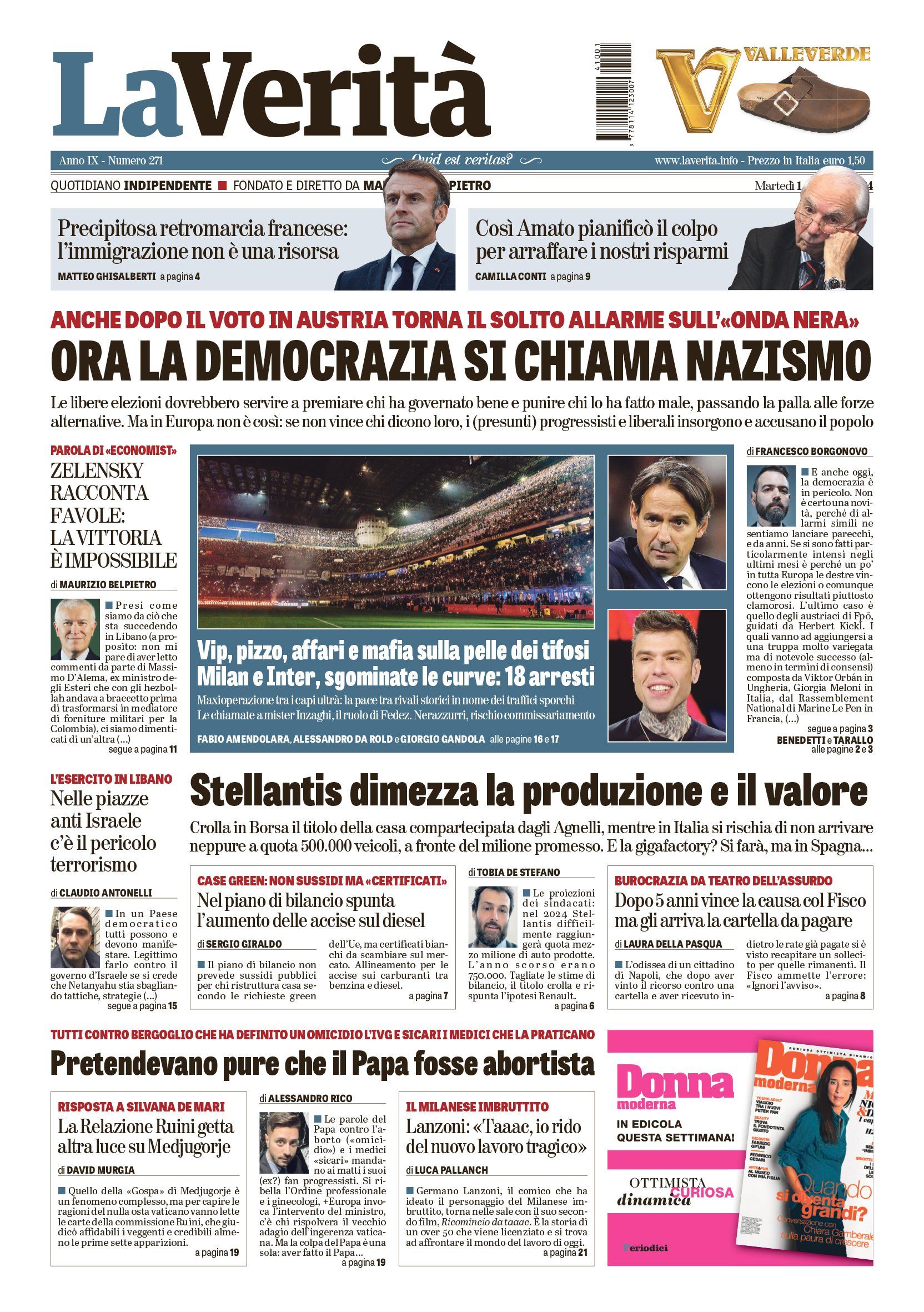 Oggi in edicola