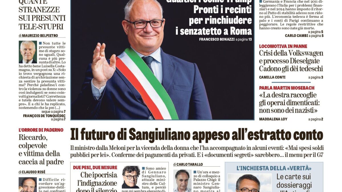 Oggi in edicola
