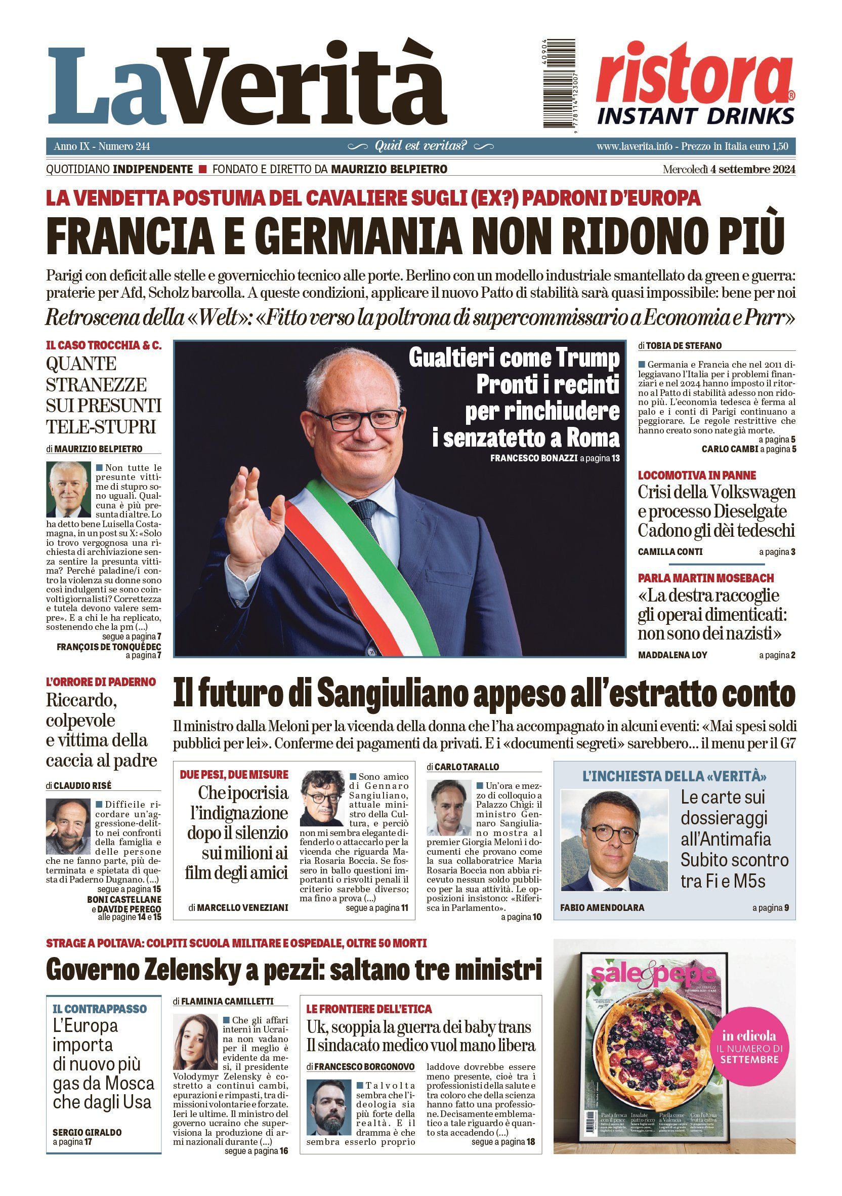 Oggi in edicola