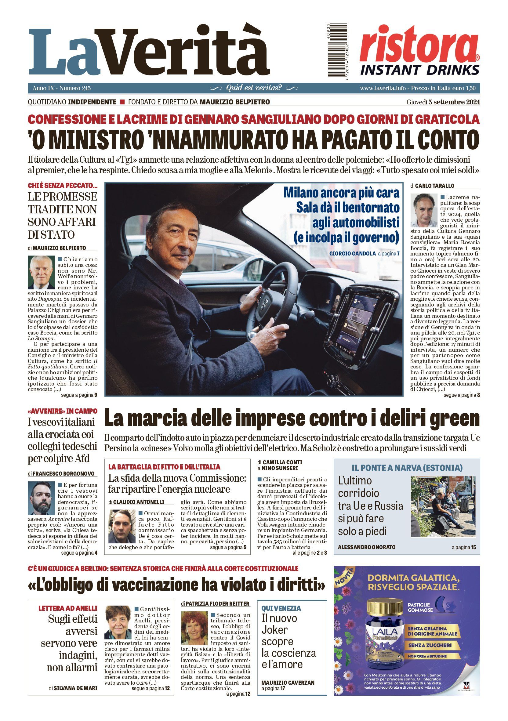 Oggi in edicola