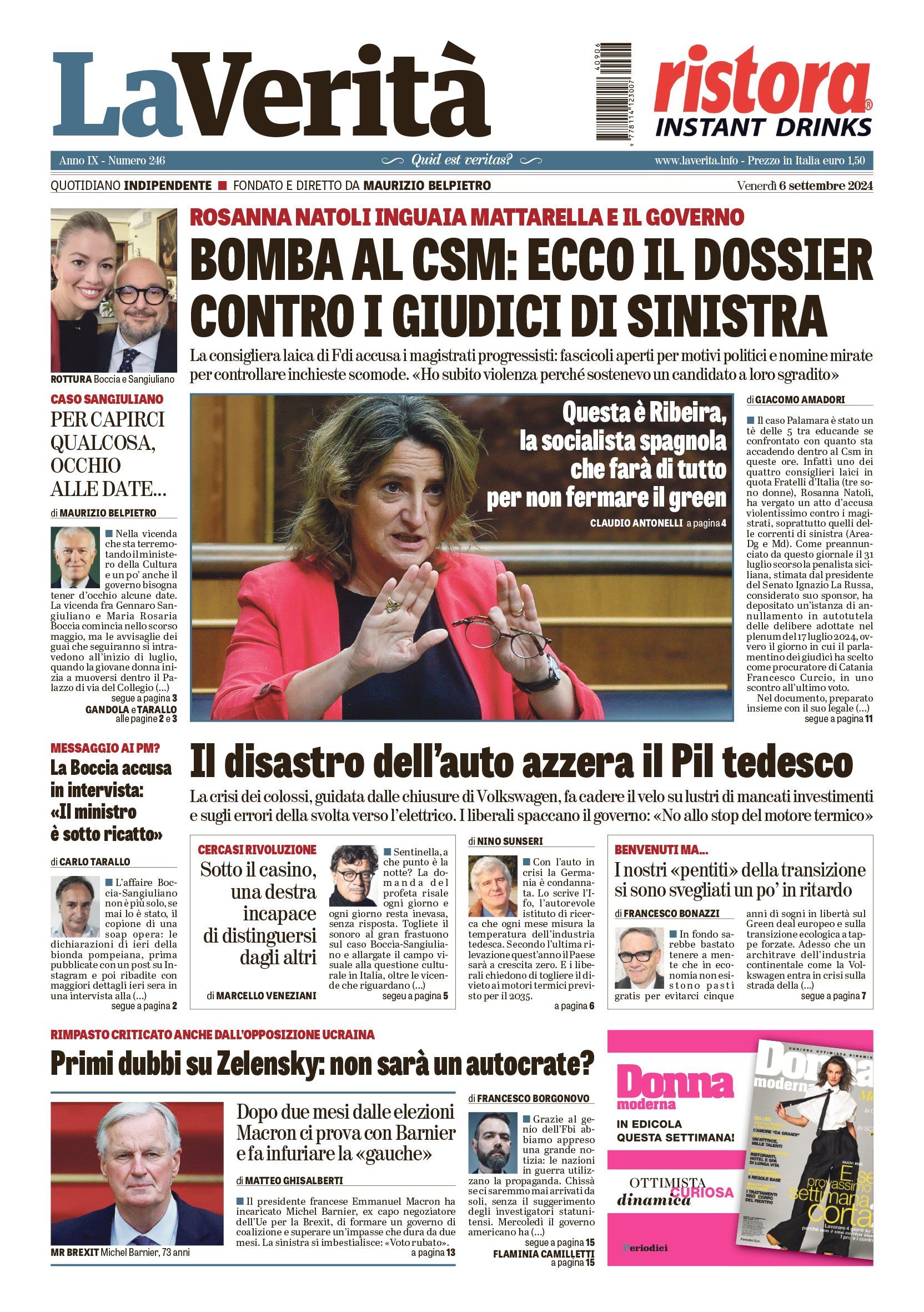Oggi in edicola