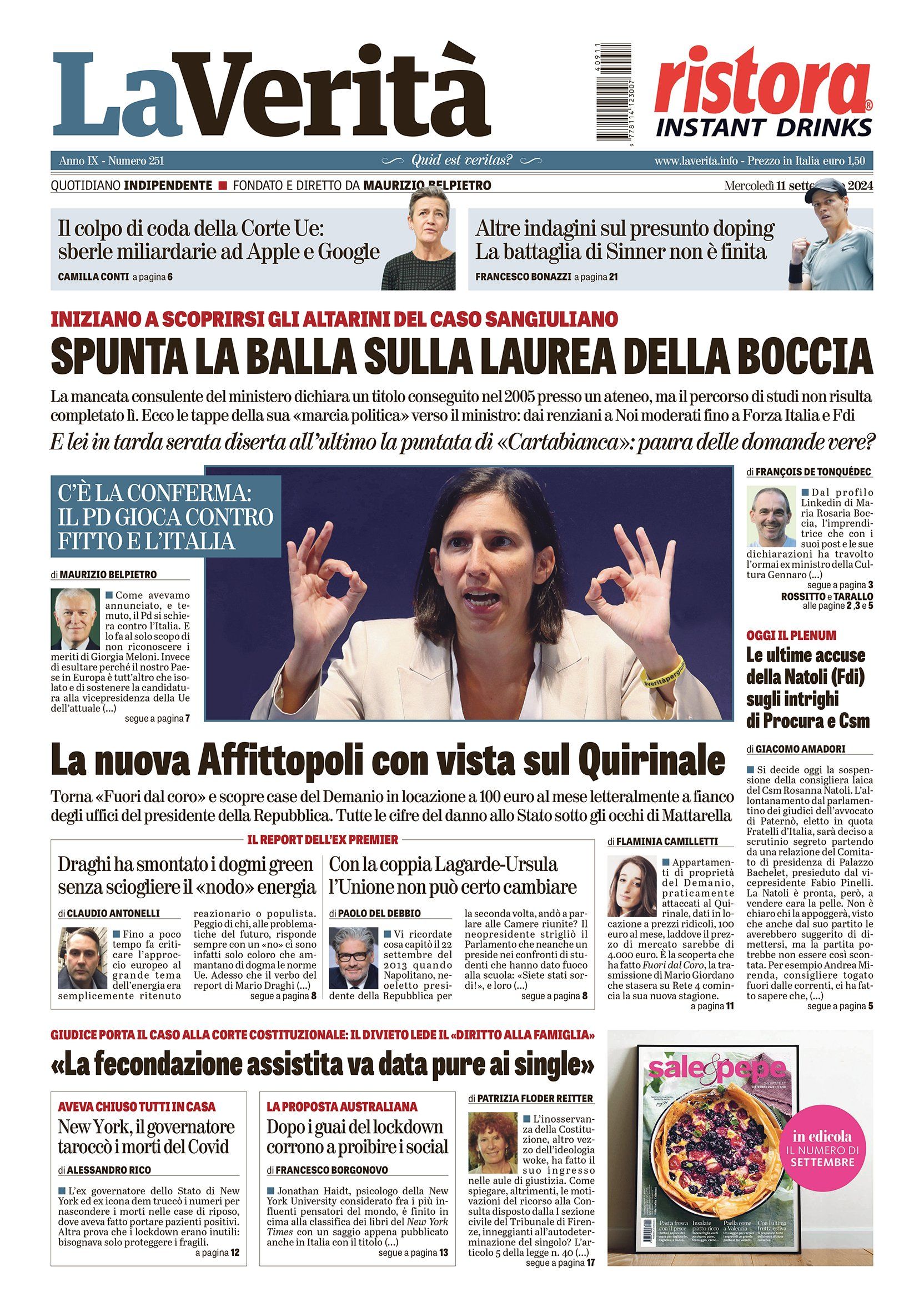 Oggi in edicola