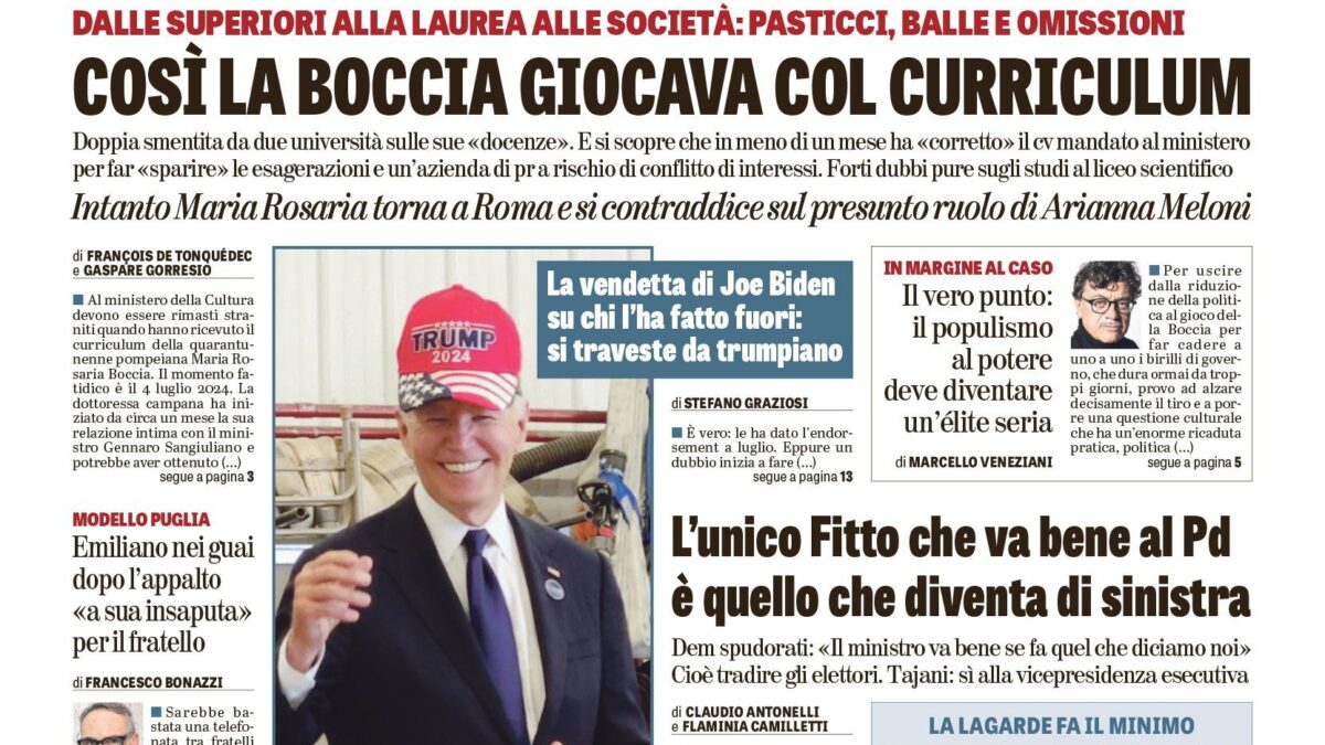 Oggi in edicola