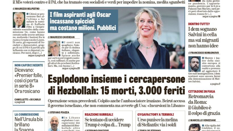 Oggi in edicola
