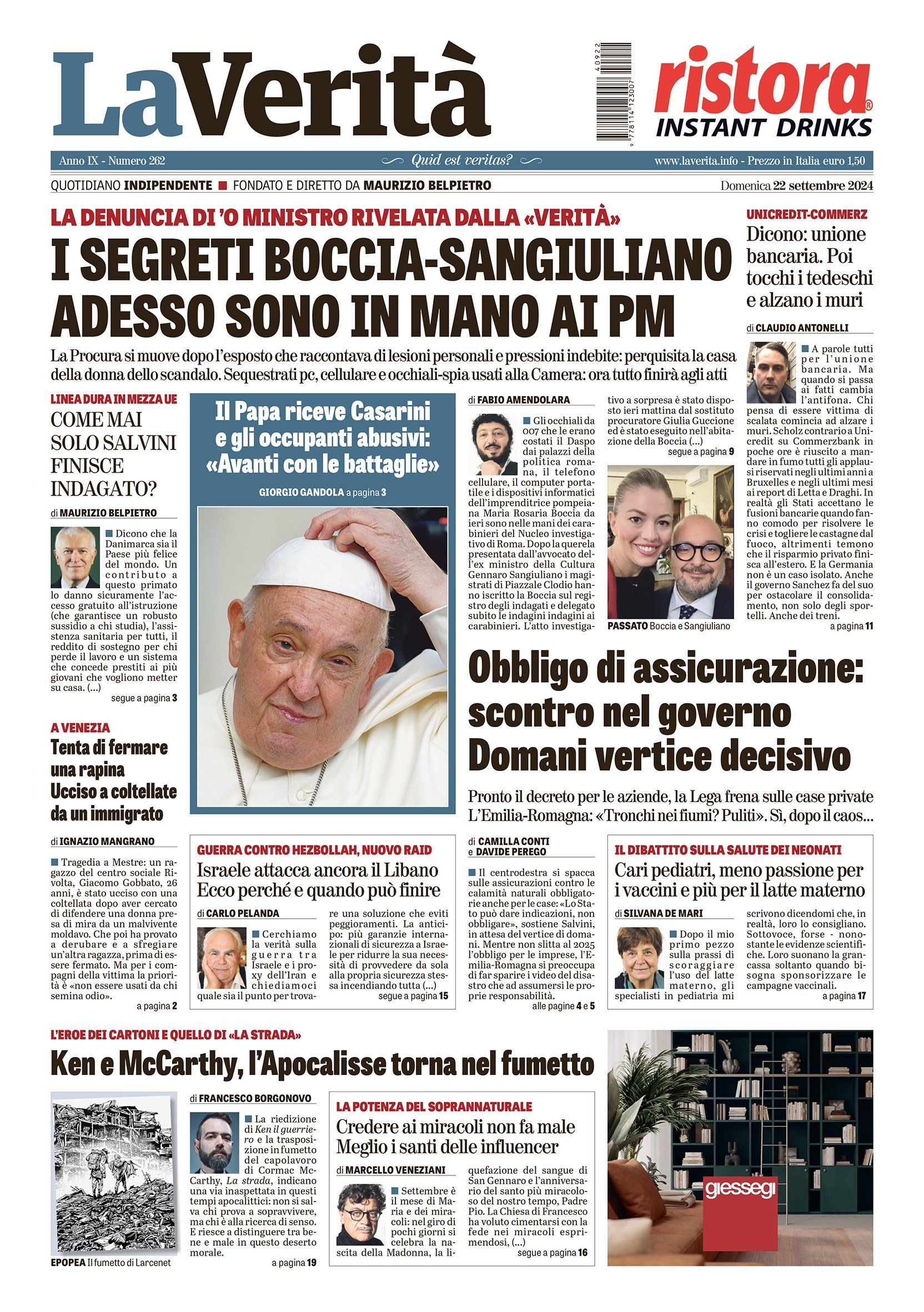 Oggi in edicola