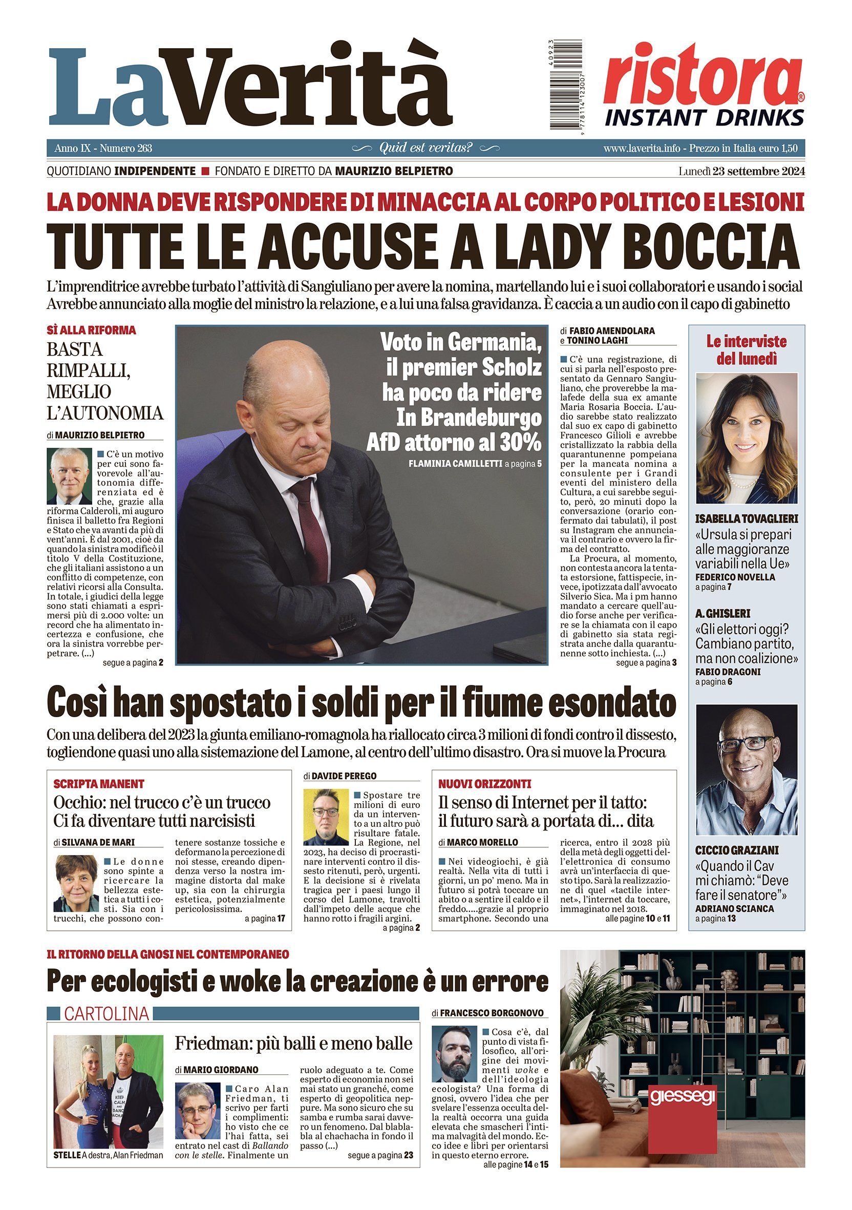 Oggi in edicola