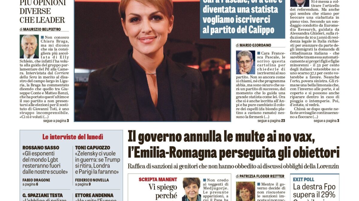 Oggi in edicola