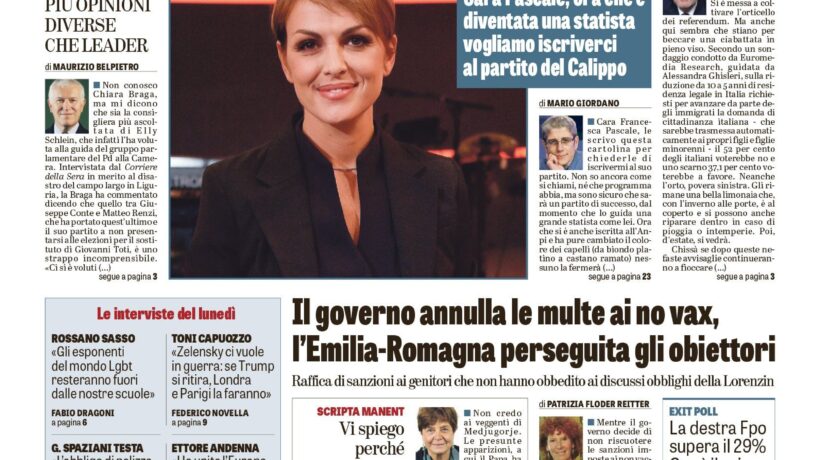 Oggi in edicola