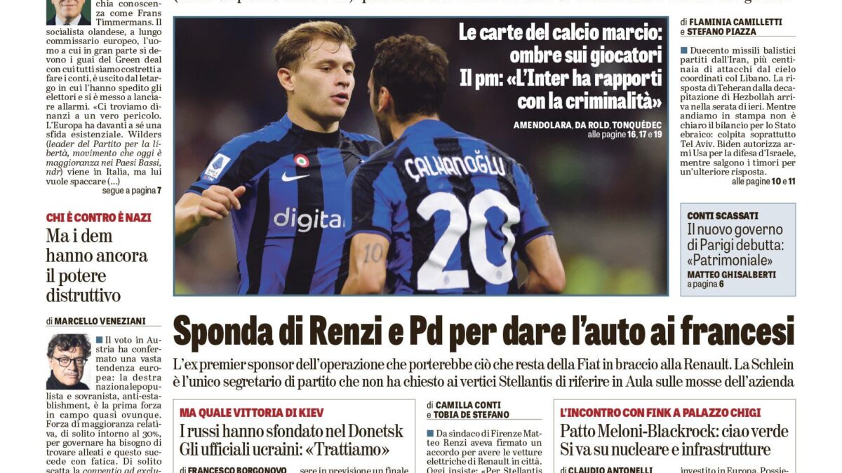 Oggi in edicola