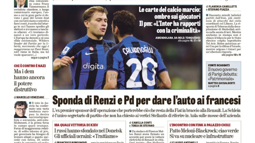 Oggi in edicola