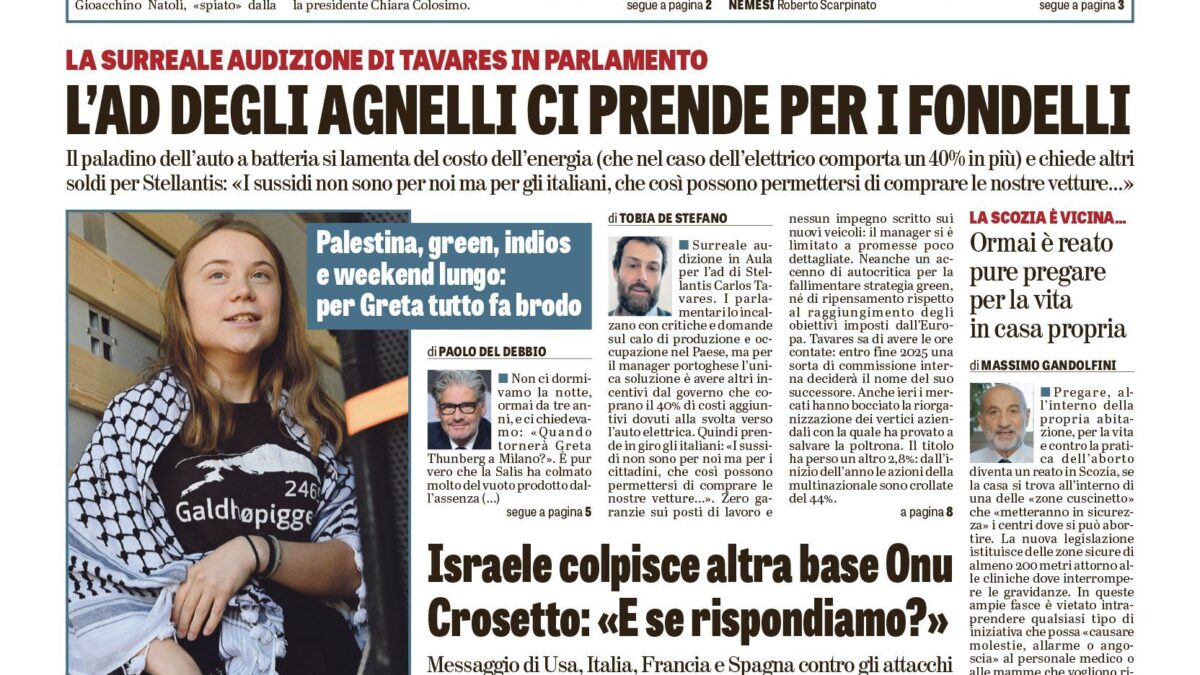 Oggi in edicola