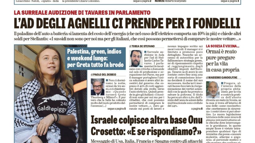 Oggi in edicola