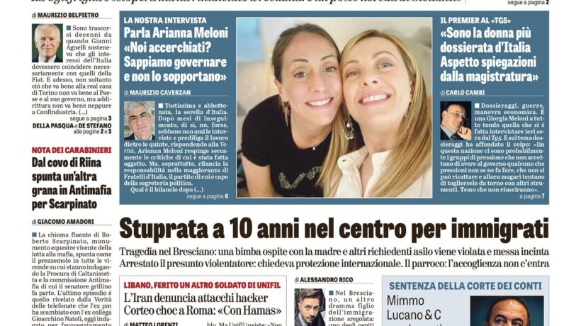 Oggi in edicola
