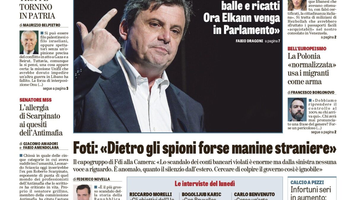 Oggi in edicola