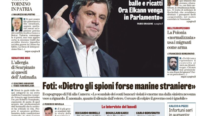 Oggi in edicola