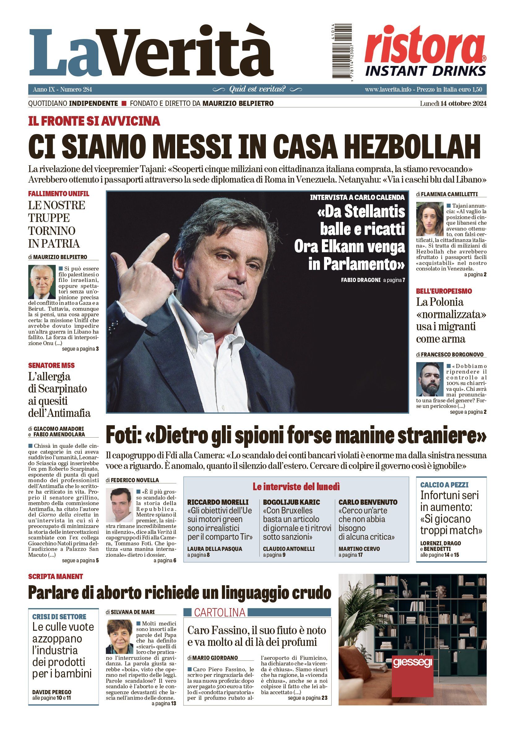 Oggi in edicola