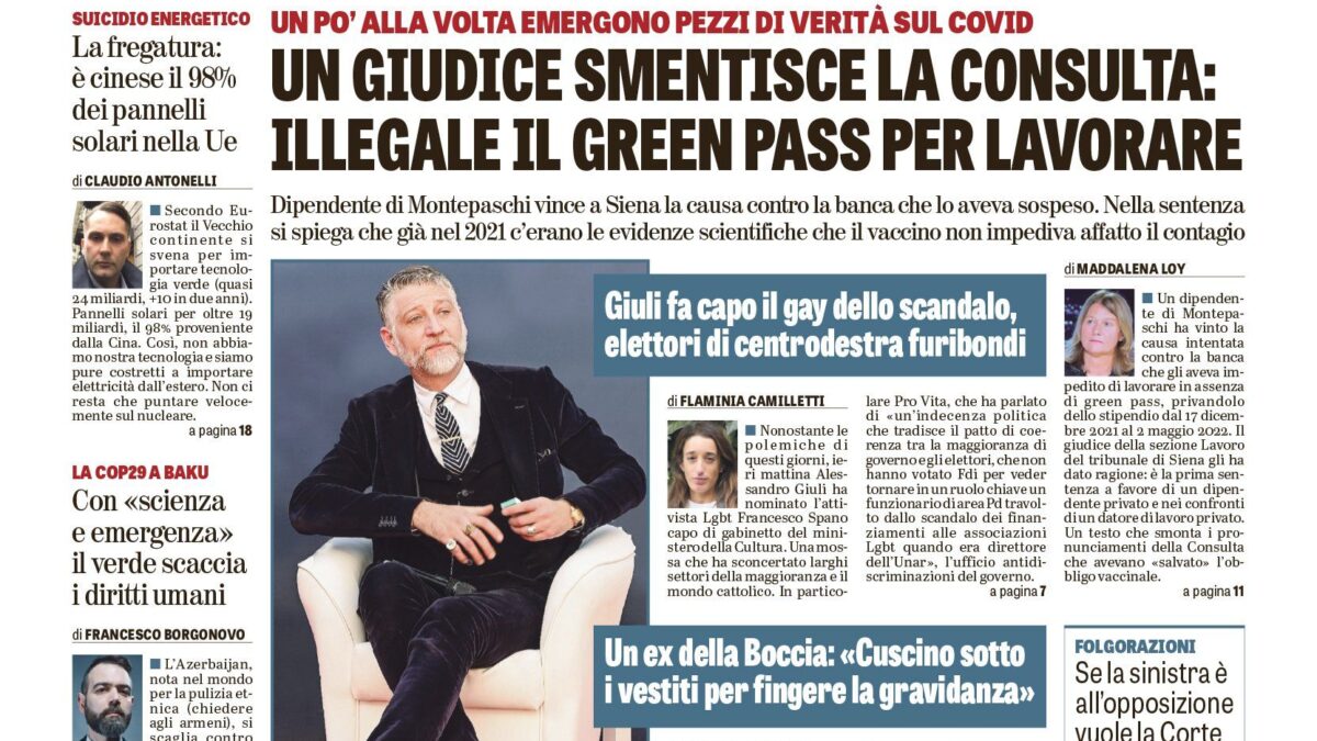 Oggi in edicola